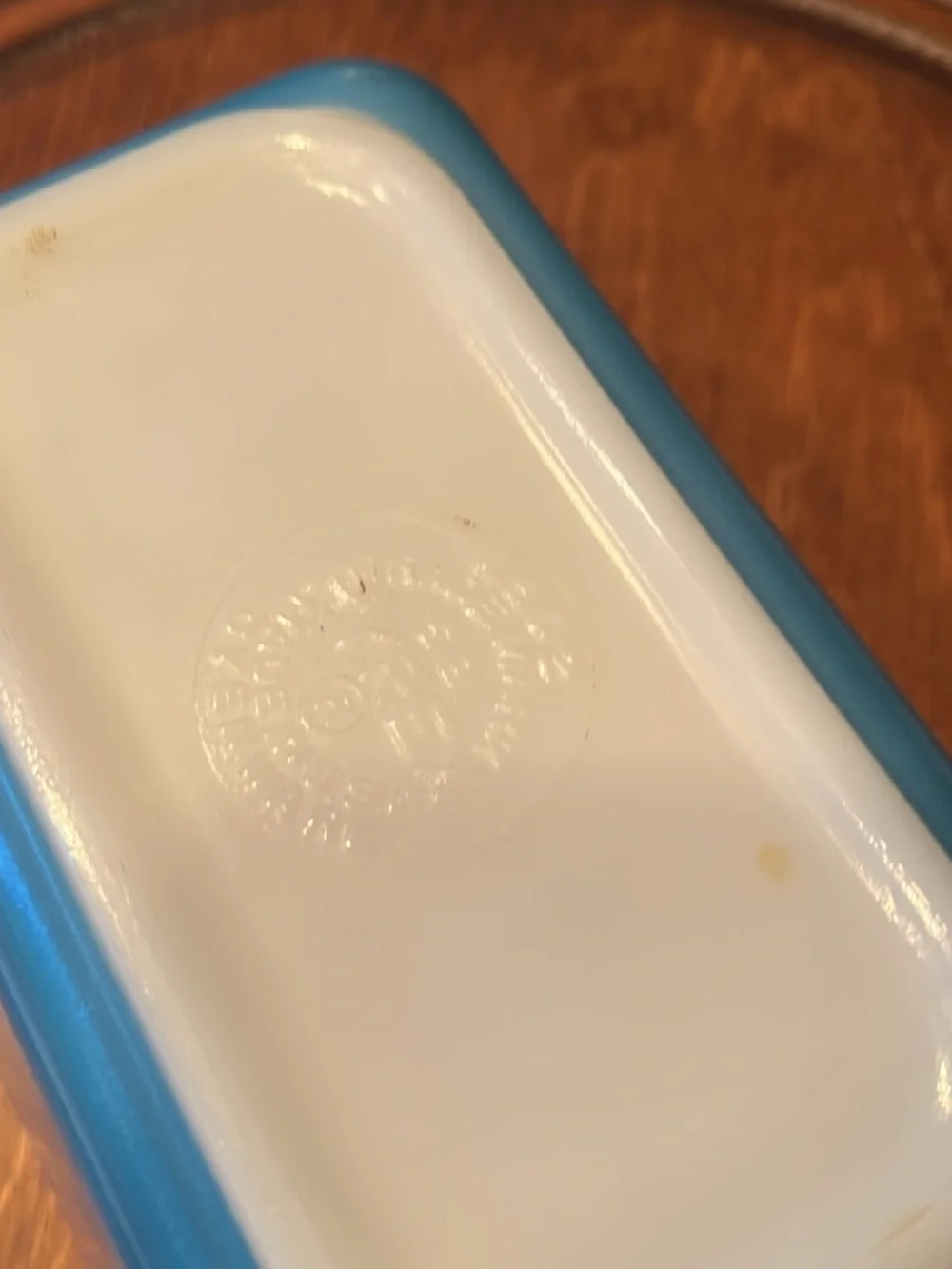 Pyrex blue fridgie no lid great condition
